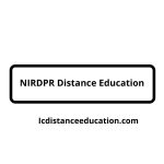 NIRDPR Distance Education