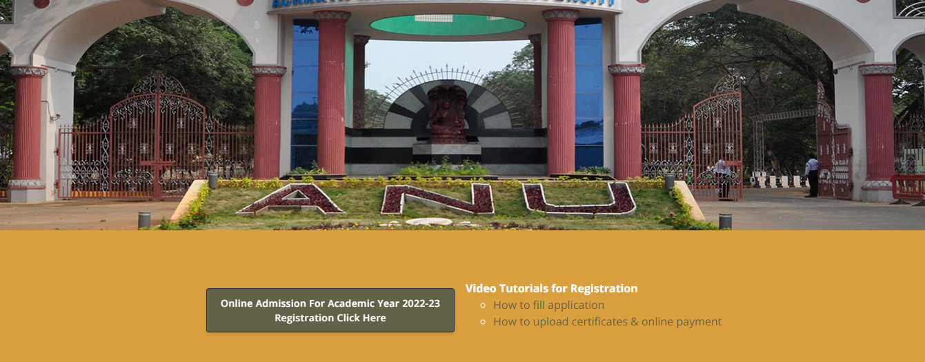 online admission at anu distance education