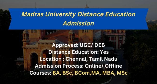 madras university distance education phd courses