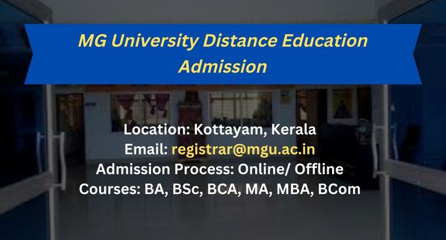 MG University Distance Education Admission? | MGU | Courses