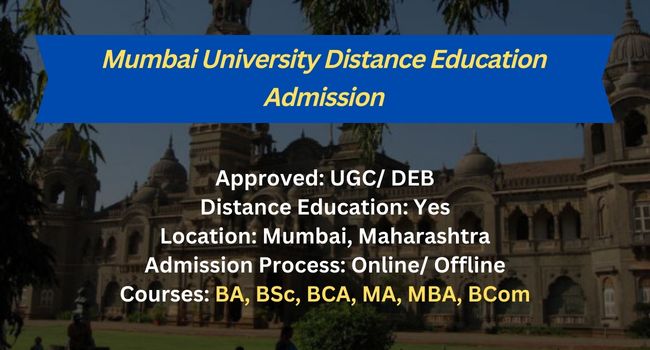 Mumbai University Distance Education Admission 2023-24 | IODL MU